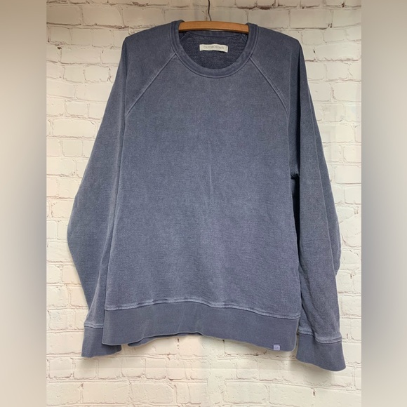 Outerknown Slate Blue Hemp Cotton Crewneck Sweatshirt Size XL - Picture 1 of 5